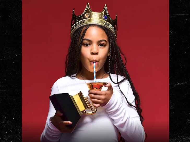 Blue Ivy Wears Crown, Drinks Out of Her First Grammy Award