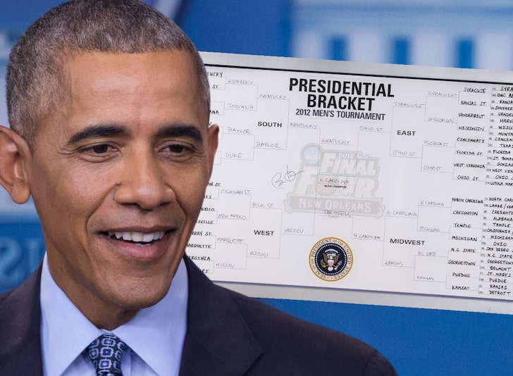 Barack Obama Signed NCAA Men's Bracket From 2012 Hits Auction, Starting Bid $10k!