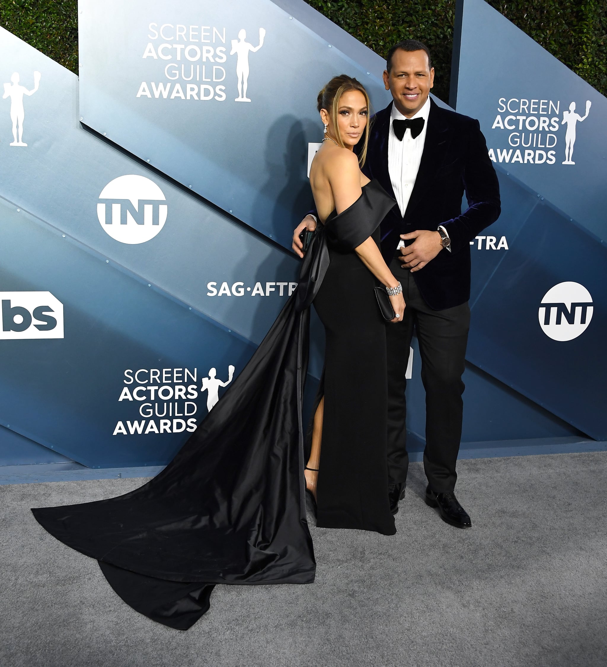 LOS ANGELES, CALIFORNIA - JANUARY 19: Jennifer Lopez and Alex Rodriguez arrives at the 26th Annual Screen Actors Guild Awards at The Shrine Auditorium on January 19, 2020 in Los Angeles, California. (Photo by Steve Granitz/WireImage)