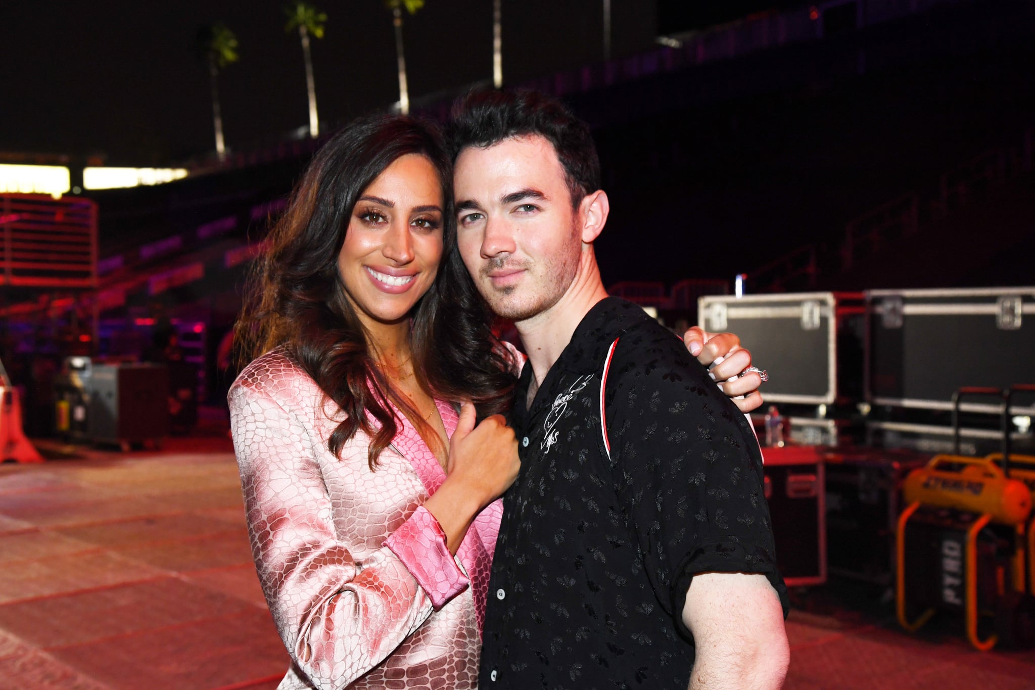 CARSON, CALIFORNIA - JUNE 01: (EDITORIAL USE ONLY. NO COMMERCIAL USE) (L-R) Danielle Jonas and Kevin Jonas pose backstage during the 2019 iHeartRadio Wango Tango presented by The JUVÉDERM® Collection of Dermal Fillers at Dignity Health Sports Park on June 01, 2019 in Carson, California. (Photo by Kevin Mazur/Getty Images for iHeartMedia)