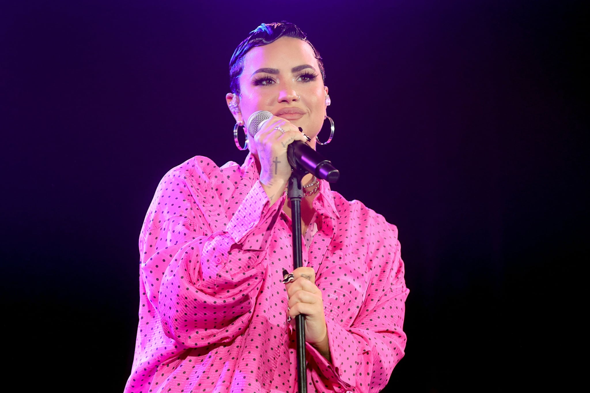 BEVERLY HILLS, CALIFORNIA - MARCH 22: Demi Lovato performs onstage during the OBB Premiere Event for YouTube Originals Docuseries
