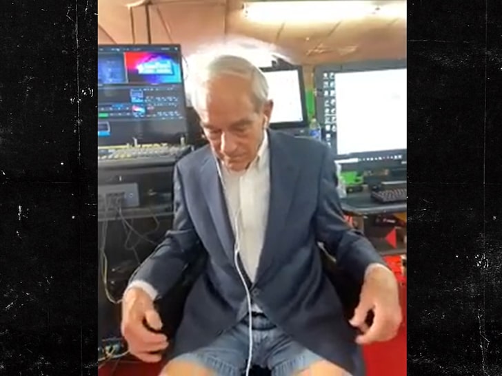 Ron Paul Wears Daisy Dukes with Suit Jacket for Interview