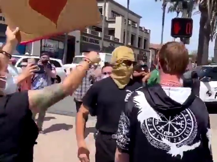 White Lives Matter Rally, SoCal Counter-Protesters Chant 'Go Home Nazis'