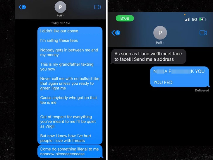 kanye west p diddy texts