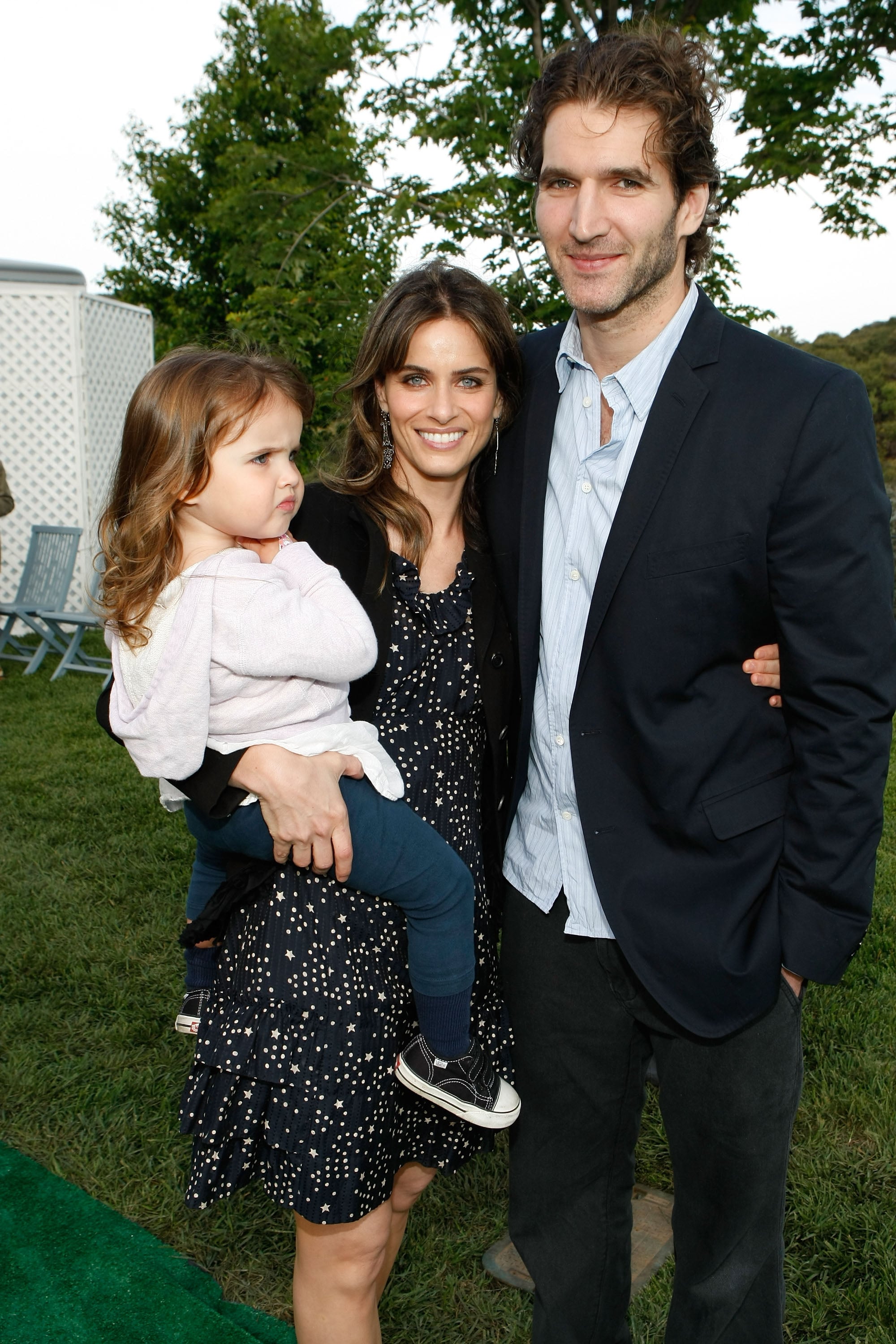 TOPANGA, CA - MAY 30:  (L-R) Frances Pen Benioff, Actress Amanda Peet and Writer David Benioff attend Michael J. Fox Foundation For Parkinson's Research Summer Lawn Party held at a Private Residence on May 30, 2009 in Topanga, California.  (Photo by Michael Buckner/Getty Images for Michael J. Fox Foundation for Parkinson's Research)