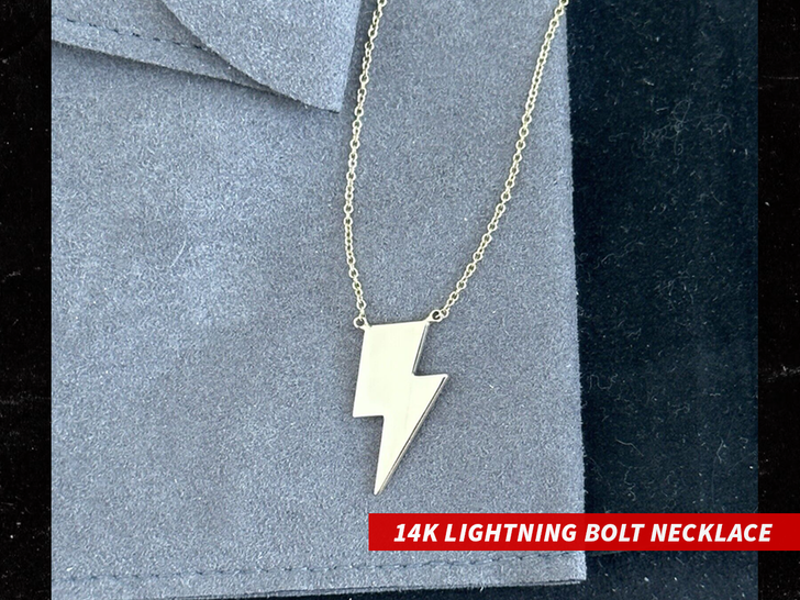 14K Lightning Bolt Necklace