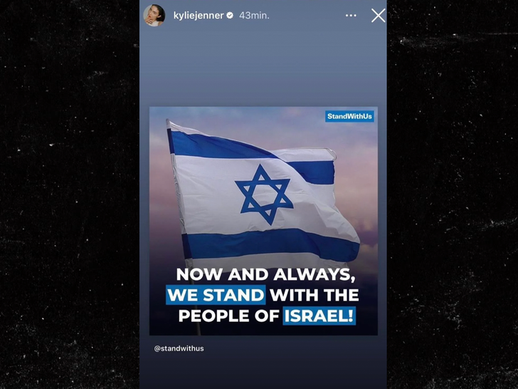 kylie jenner instagram support for israel