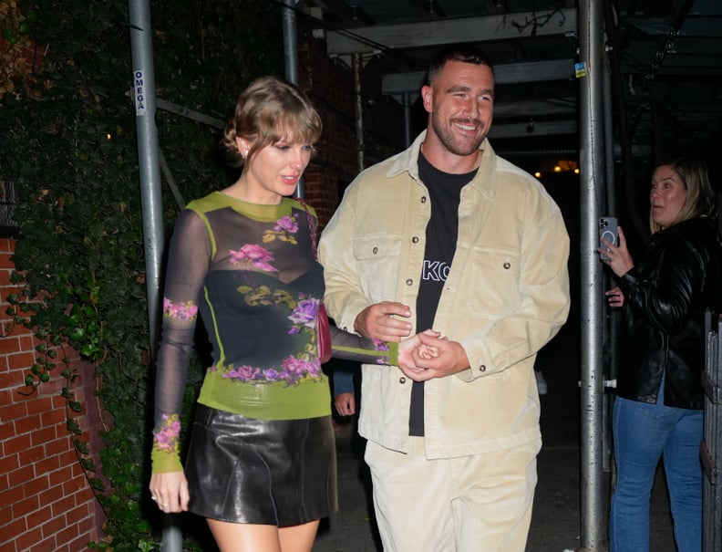 NEW YORK, NEW YORK - OCTOBER 15: Taylor Swift and Travis Kelce have dinner at Waverly Inn on October 15, 2023 in New York City. (Photo by Gotham/GC Images)