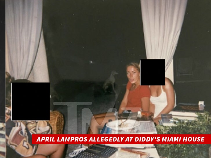 April Lampros Allegedly At Diddy's Miami House