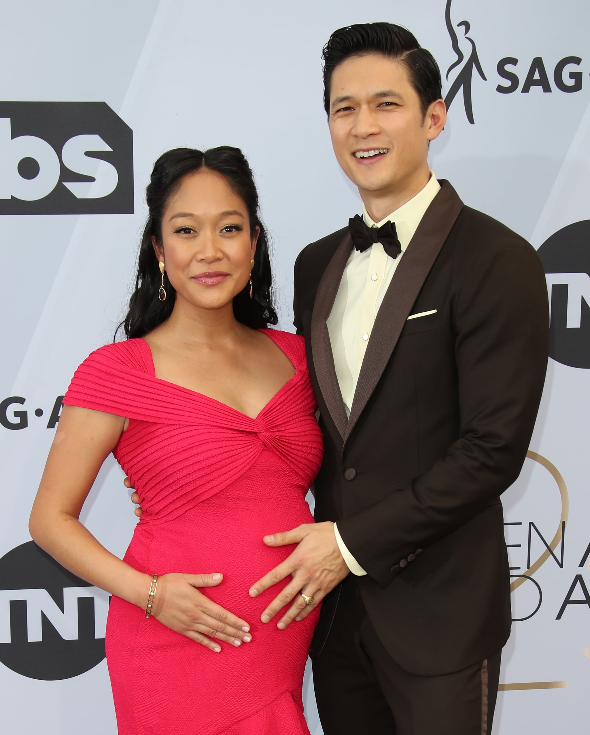 LOS ANGELES, CA - JANUARY 27: (L-R) Shelby Rabara and Harry Shum Jr. attend the 25th Annual Screen Actors Guild Awards at The Shrine Auditorium on January 27, 2019 in Los Angeles, California. (Photo by Dan MacMedan/Getty Images)