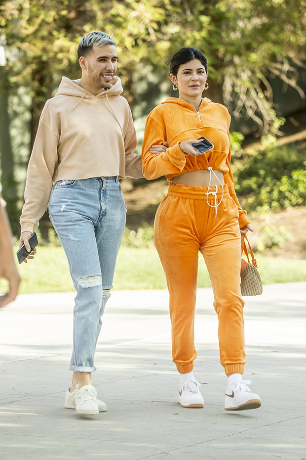 Kylie Jenner Orange Tracksuit