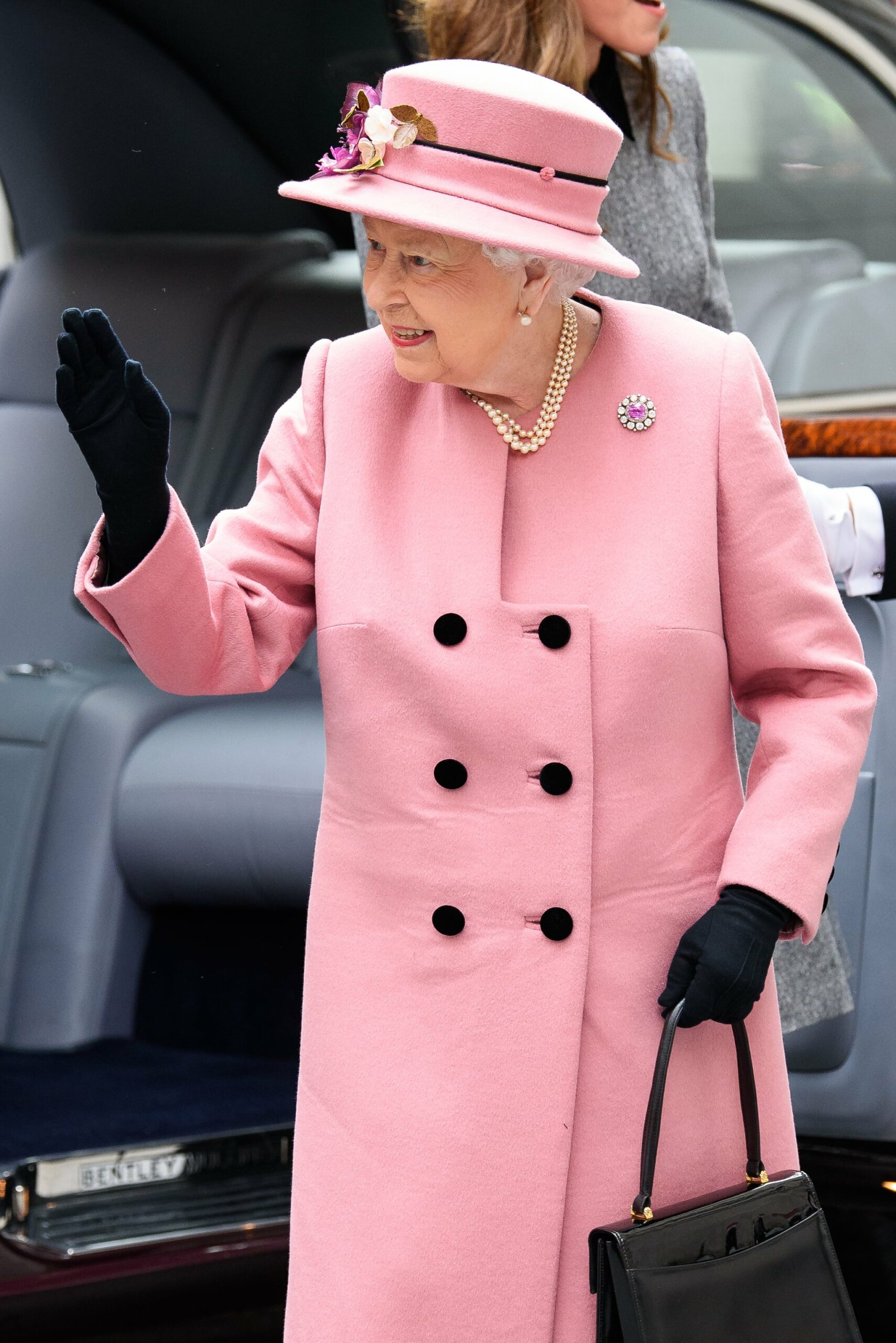 LONDON, ENGLAND - MARCH 19: Queen Elizabeth II visits King