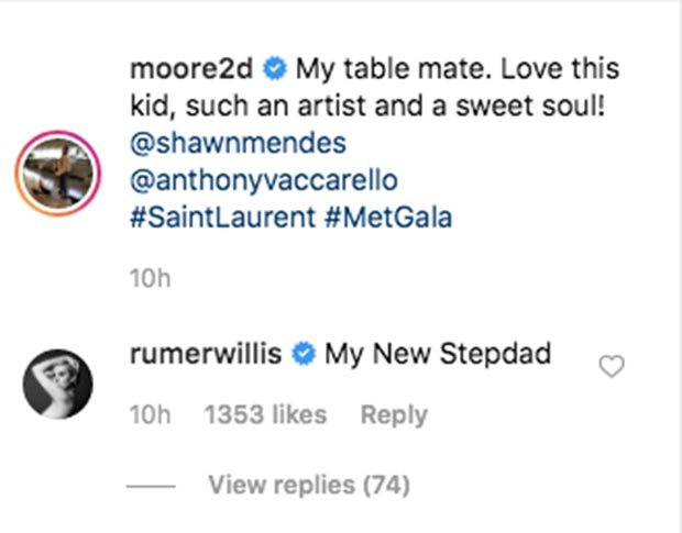 Rumer Willis Demi Moore Instagram comment