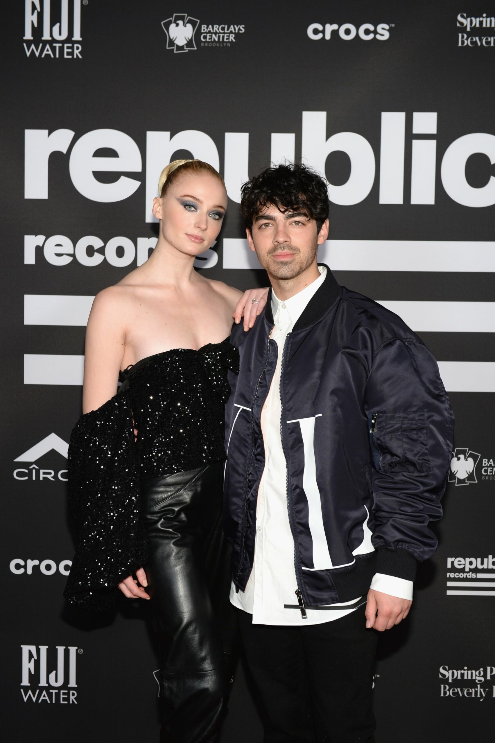 BEVERLY HILLS, CA - FEBRUARY 10:  Sophie Turner (L) and Joe Jonas attend Republic Records Grammy after party at Spring Place Beverly Hills on February 10, 2019 in Beverly Hills, California.  (Photo by Andrew Toth/Getty Images for Republic Records)