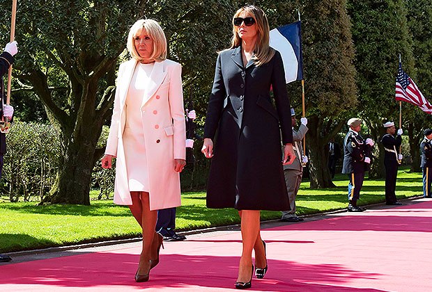 Brigitte Macron Melania Trump Heels