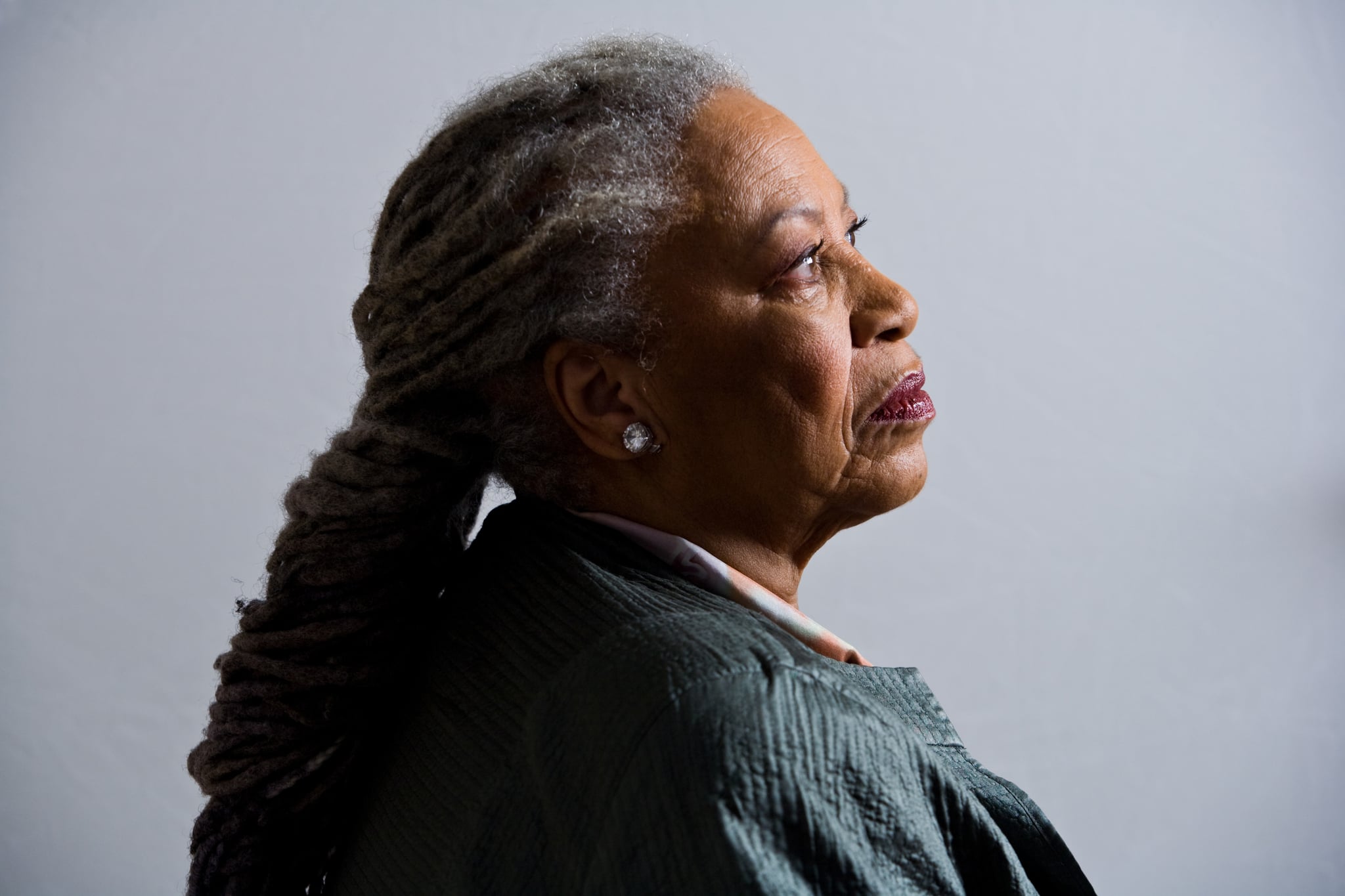 Pulitzer prize winning author, Toni Morrison, 77, is photographed in her New York apartment .Toni Morrison, in her New York apartment. (Photo by Timothy Fadek/Corbis via Getty Images)