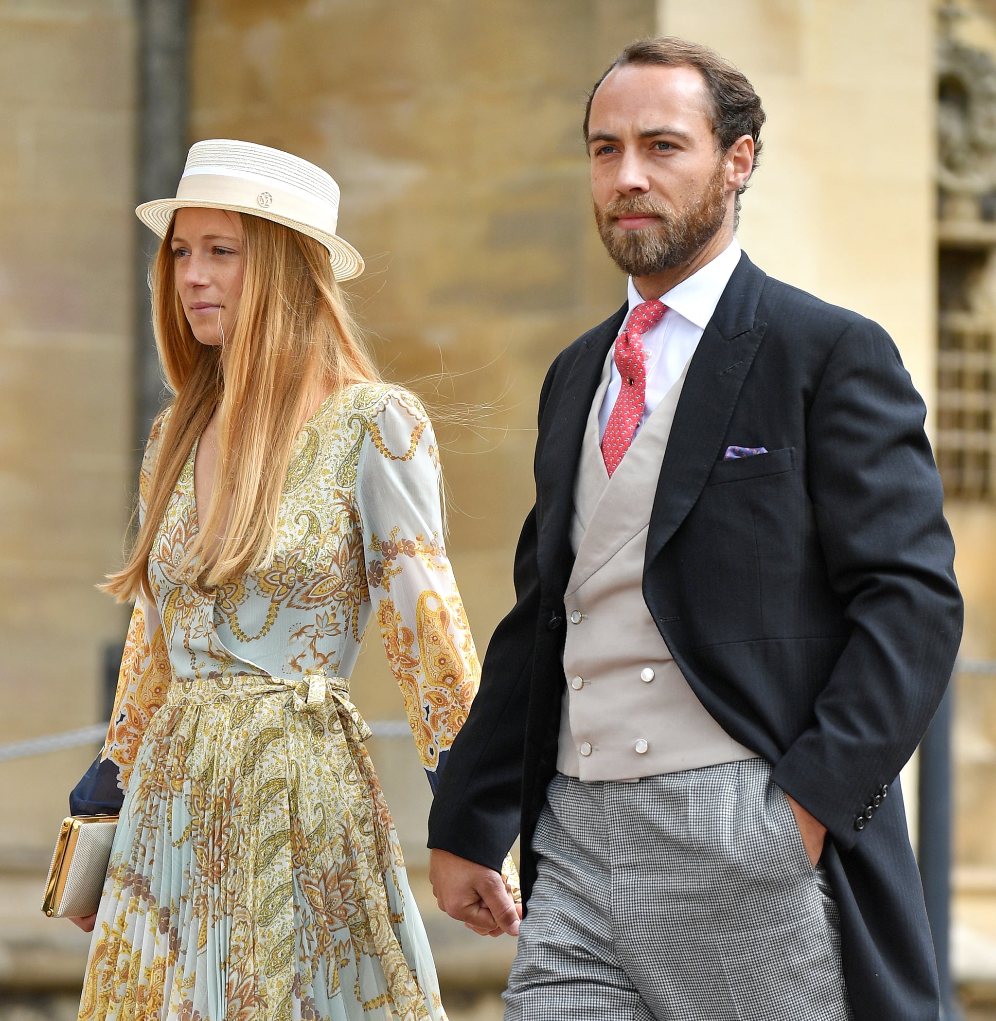 WINDSOR, UNITED KINGDOM - MAY 18: (EMBARGOED FOR PUBLICATION IN UK NEWSPAPERS UNTIL 24 HOURS AFTER CREATE DATE AND TIME) Alizee Thevenet and James Middleton attend the wedding of Lady Gabriella Windsor and Thomas Kingston at St George