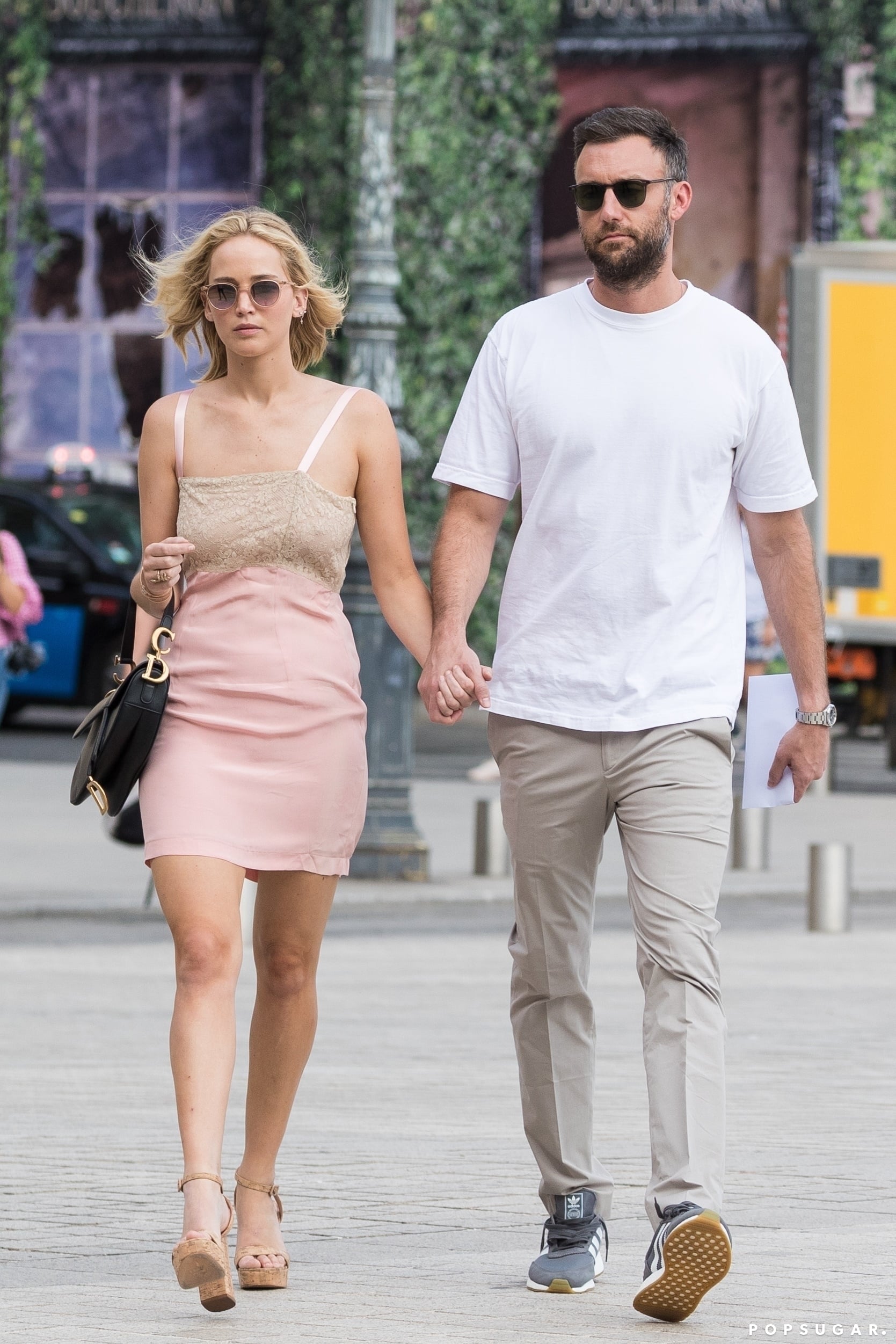 ** RIGHTS: ONLY UNITED STATES, AUSTRALIA, CANADA, NEW ZEALAND ** Paris, FRANCE  - Actress Jennifer Lawrence and her new art gallerist boyfriend Cooke Maroney are seen walking hand in hand while enjoying a romantic stroll through Place Vedome in Paris. The lovebirds had just landed a few hours before from New York City.Pictured: Jennifer Lawrence, Cooke MaroneyBACKGRID USA 8 AUGUST 2018 BYLINE MUST READ: Best Image / BACKGRIDUSA: +1 310 798 9111 / usasales@backgrid.comUK: +44 208 344 2007 / uksales@backgrid.com*UK Clients - Pictures Containing ChildrenPlease Pixelate Face Prior To Publication*