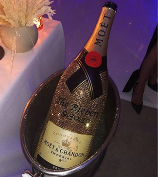 swarovski bottle Justin Biebers Wedding To Hailey Baldwin Included Crystal Covered Champagne & One Ex Girlfriend