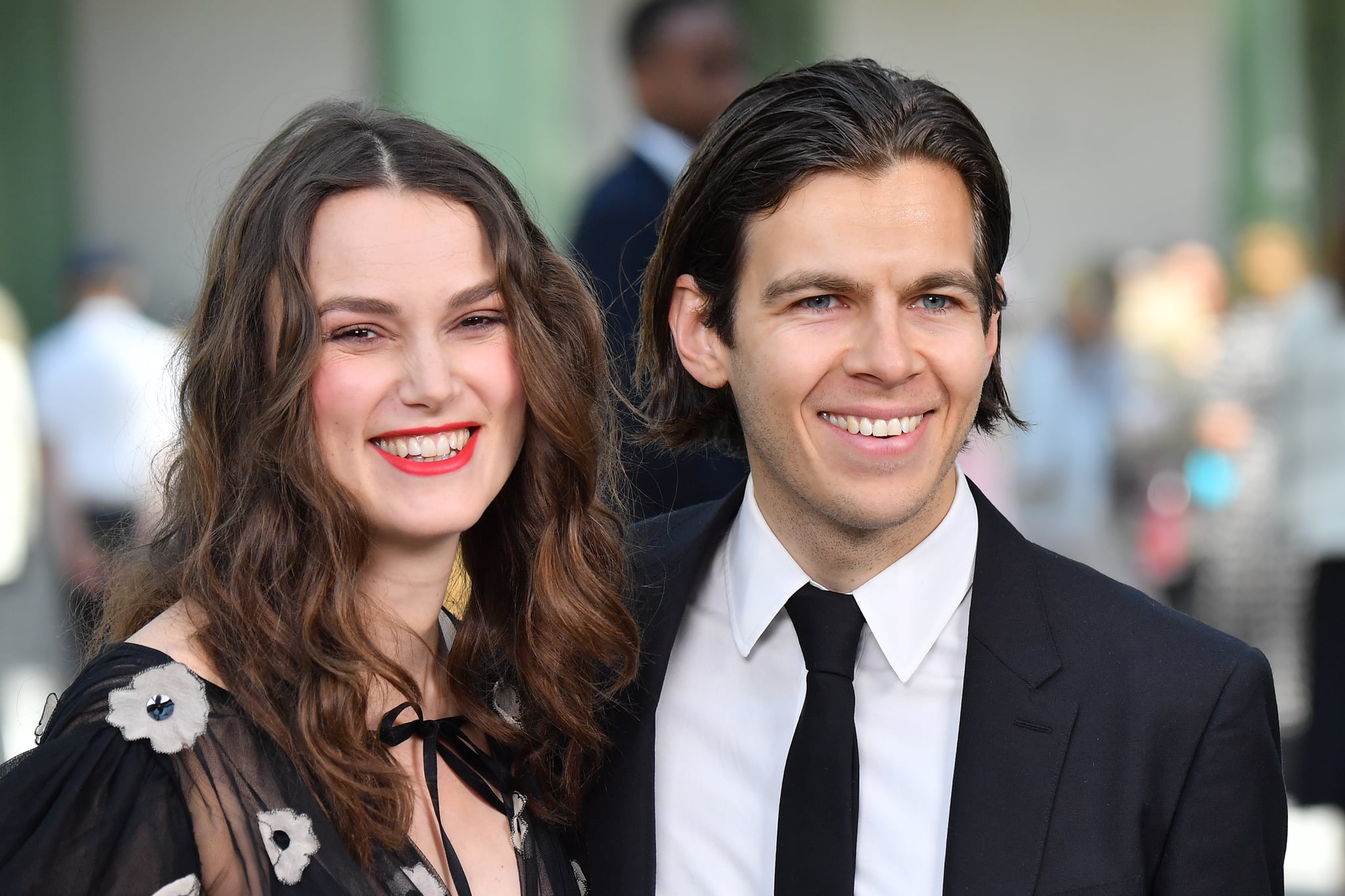 PARIS, FRANCE - MAY 03: Keira Knightley and James Righton attend the Chanel  Cruise Collection 2020 : Photocall At Grand Palais on May 03, 2019 in Paris, France. (Photo by Stephane Cardinale - Corbis/Corbis via Getty Images)