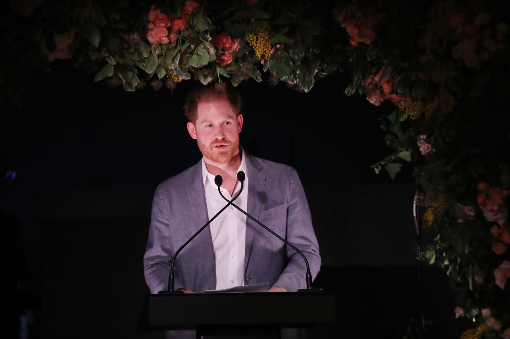 LONDON, ENGLAND - JANUARY 19:  The Duke of Sussex makes a speech as Sentebale held an event on January 19, 2020, hosted by The Caring Foundation, to raise funds for Sentebale